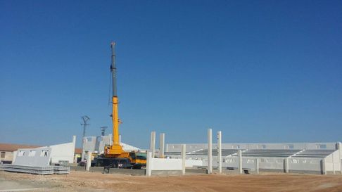 Grúas Vallarín grúa en nave para ganadería