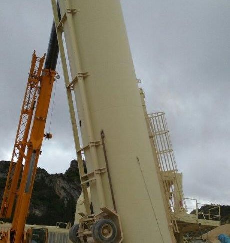 Grúas Vallarín reparación en planta de asfaltos